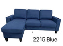 Arya Sectional With Ottoman- Blue - The Fine Furniture