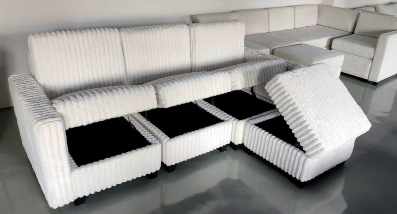 Lotus Sectional - Beige - The Fine Furniture