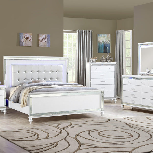 Versace Bedroom Set - Queen/King - White– The Fine Furniture Versace Bedroom Set - Queen/King - White– The Fine Furniture