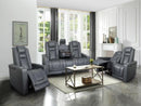 Vivian 3 Pc Recliner Sofa Set - Blue - The Fine Furniture