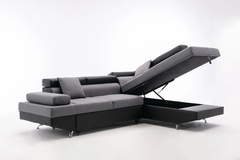 Koda Sectional - Grey - The Fine Furniture
