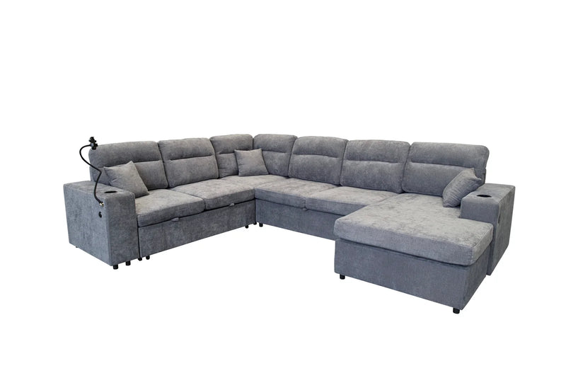 Aditya Sectional - Grey - The Fine Furniture