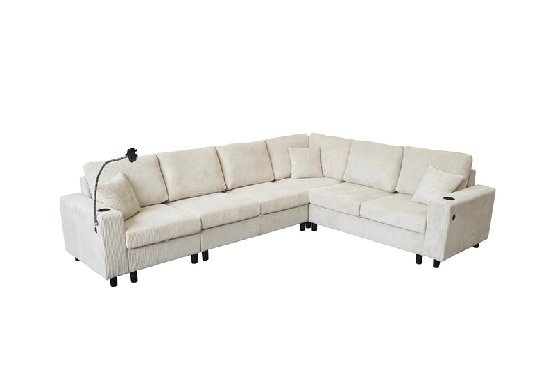 Bruce Sectional - Beige - The Fine Furniture