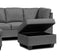 Balin 2 Pc Sectional with Storage Ottoman - Grey - The Fine Furniture