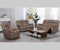 Larissa Recliner Set - Caramel Brown