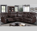 Neoma Recliner Sectional - Chocolate Brown - The Fine Furniture