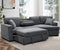 Jett Sectional with Pull Out Bed - Grey - The Fine Furniture