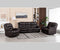 Martini 3 Pc Recliner Sofa Set - Chocolate Brown - The Fine Furniture