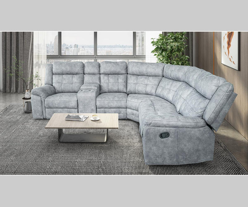 Galen Sectional - Grey - The Fine Furniture