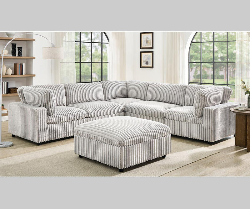 Colton Sectional - Grey - The Fine Furniture