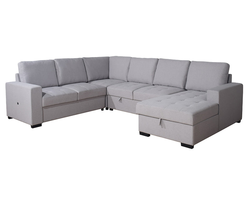 Xander Sectional - Grey - The Fine Furniture
