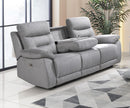 Calypso 3pc Power Recliner Set - Grey Fabric