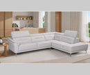 Cassini 2pc Sectional - Grey Leather