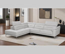 Cassini 2pc Sectional - Grey Leather