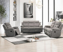 Jemma 3pc Recliner Set - Grey Fabric