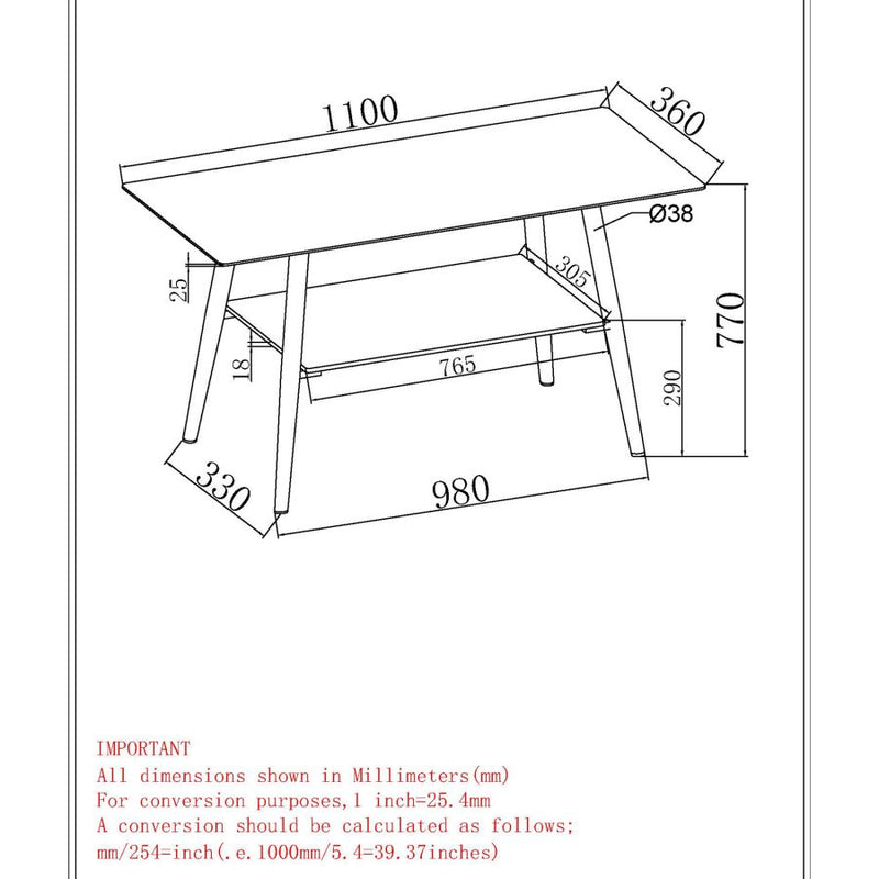 Simon Console Table - White - The Fine Furniture