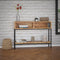 Alistair Console Table - Natural Burnt and Black - The Fine Furniture