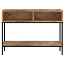 Alistair Console Table - Natural Burnt and Black - The Fine Furniture