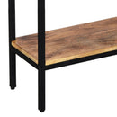 Alistair Console Table - Natural Burnt and Black - The Fine Furniture