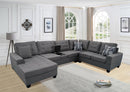 Millie 4pc Sectional - Dark Grey - The Fine Furniture