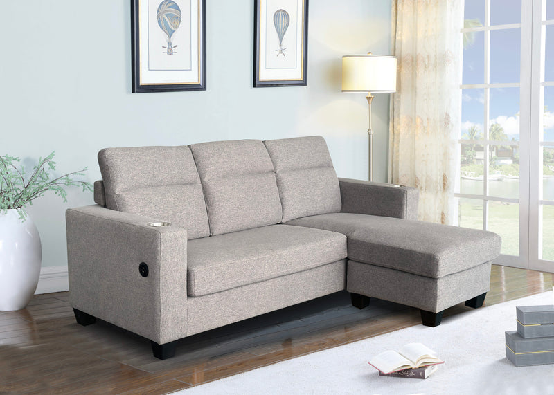 Abott Sectional - Grey - The Fine Furniture