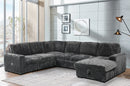 Saoirse Sectional - Grey - The Fine Furniture
