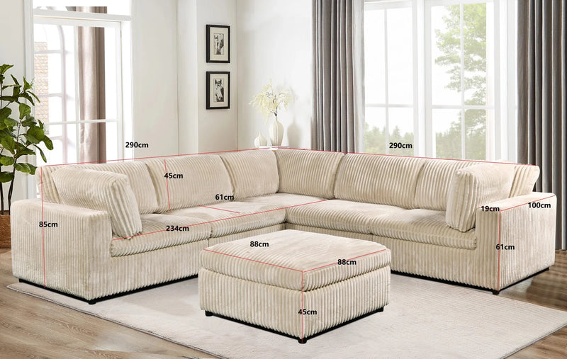 Patrick Sectional - Grey - The Fine Furniture