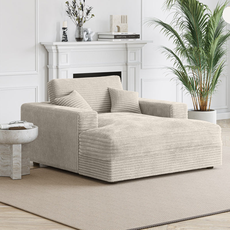 Pheonix Lounger - Beige - The Fine Furniture