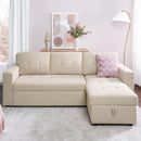 Elio Sectional With Pull Out Bed And Storage - Beige