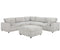 Colton Sectional - Grey - The Fine Furniture