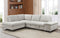 Callie Sectional - Grey Boucle Fabric