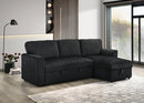 Layla Sectional Sofa Bed - Black - The Fine Furniture