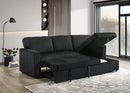 Layla Sectional Sofa Bed - Black - The Fine Furniture