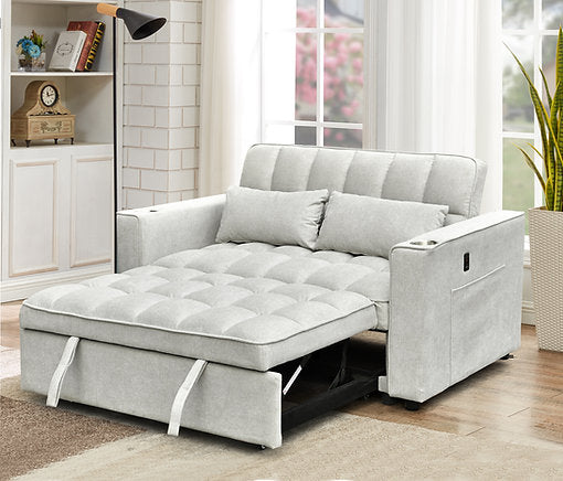 Esma Sofa Bed - Grey/Beige - The Fine Furniture
