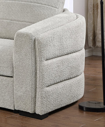 Rebecca Sectional Sofa Bed- Light Grey - The Fine Furniture