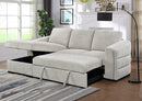 Rebecca Sectional Sofa Bed- Light Grey - The Fine Furniture