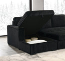 Frances Sectional Sofa Bed - Black - The Fine Furniture