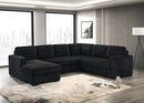 Frances Sectional Sofa Bed - Black - The Fine Furniture