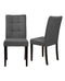 Cressida 2 Pc Dining Chairs - Dark Grey - The Fine Furniture