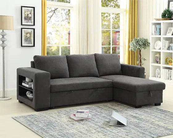 Levi Pullout Sectional Grey - The Fine Furniture