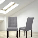 Cressida 2 Pc Dining Chairs - Light Grey - The Fine Furniture