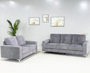 Amina 2pc Sofa and Love Seat - Grey - The Fine Furniture