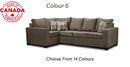 Alcott 2pc Sectional - Brown/Grey/Red/White/Green