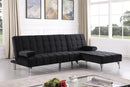 Eleanor Sectional - Black Velvet