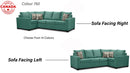 Alcott 2pc Sectional - Brown/Grey/Red/White/Green