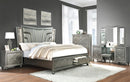 Yuna 6pc Bedroom Set - Queen/King - Grey - The Fine Furniture