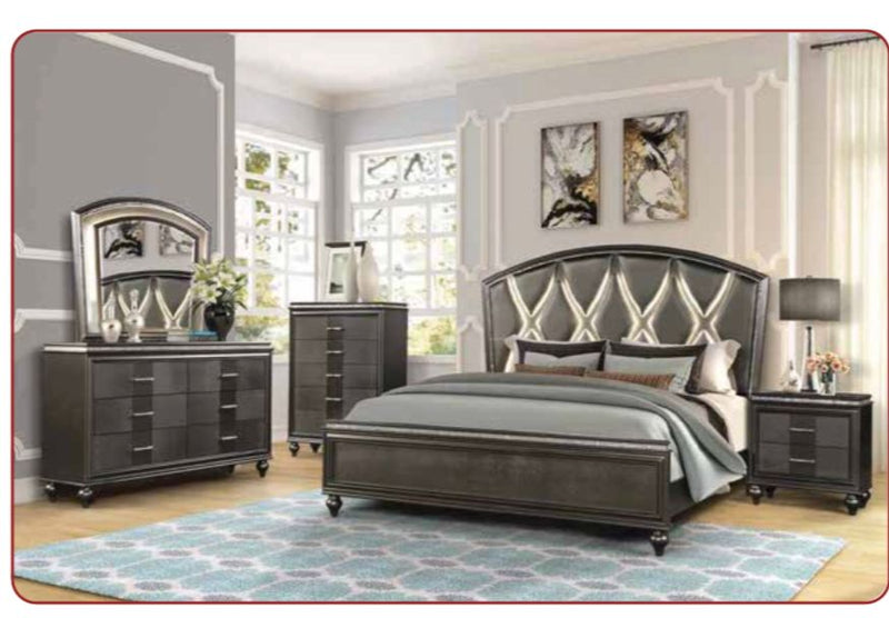 Billie Bedroom Set Grey - Queen/King - The Fine Furniture