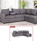 Theodore Sectional - Grey - The Fine Furniture