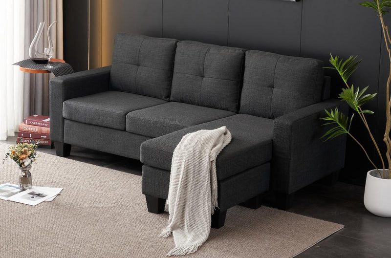 Elias 2 Pc Sectional - Grey - The Fine Furniture