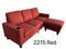 Arya Sectional With Ottoman- Red - The Fine Furniture
